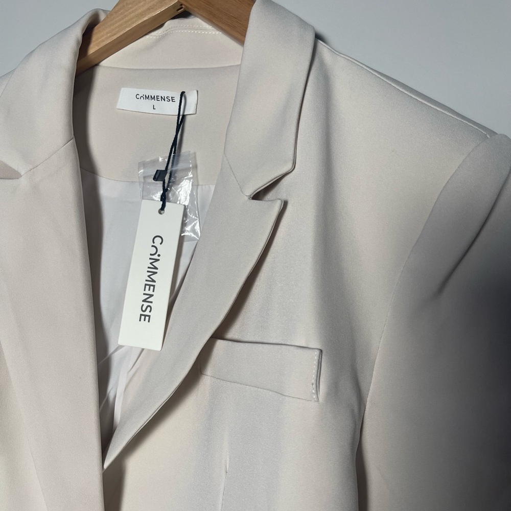 Commense | Ivory Single Button Front Blazer Jacke… - image 4